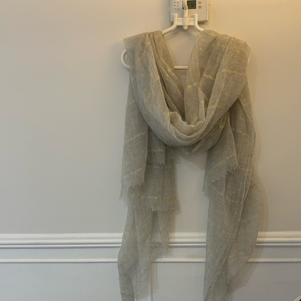 Brunello Cucinelli Gray Cashmere scarf
